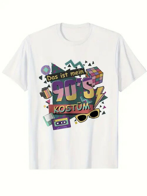 200g純綿のTシャツ90年代の要素+ドイツ語、復古の潮はクールです!レトロなファン、流行人は必ず必要で..