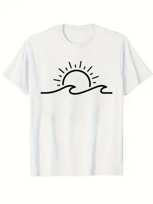 コットン200gのTシャツは、ミニマルでフレッシュな線画スタイルでプリントされている！ミニマリストやアート愛好家のマストアイテムで、普段着として超万能で、素晴らしい雰囲気を持っている！