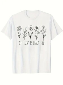 200グラム綿Tシャツ文学的な癒しのスタイル!文学青年、自己癒し党必見、通勤・通学に着て、「個性的で美しい」優しい花柄イラストに、癒し感満載のプルプルTシャツ!