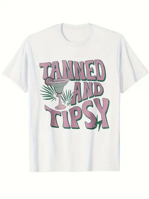 200gコットンTシャツヴィンテージ・ホリデー・スタイル！ドンキ＆酒ファン必見！ビーチ／パーティーに着て、「日焼けと地ビール」を日常にしよう！イラストレイアウト