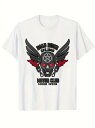 200gコットンTシャツのハードコアバイカースタイル!バイカーファンにもヒップスターにもマストアイテム。イラストのタイポグラフィとクールな引き手!(4)