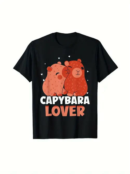 200gコットンTシャツ、黒T+ステッカー水イルカ+文字、癒し系キュート!動物園やお出かけのお供に!