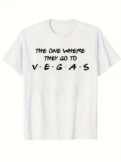 200gのコットン製Tシャツは、白地に黒の文字、そして「V-E-G-A-S」の各文字の間をカラードットが区切り、特定のシチュエーションやエピソードを暗示するような、楽しく軽快なスタイルを与えている。