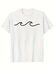 200グラムコットンTシャツライン波、癒しのミニマリストスタイル!文学青年、サーフィンパーティーは、ミニマリストのライン、顔に潮風のように入力する必要があり、完全なプルの癒しの感覚、文学青年の恍惚!
