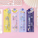 新学期プレゼント 文房具セット 小学生用学習用品5点セット かわいい宇宙飛行士デザインのハイクオリティ鉛筆セット