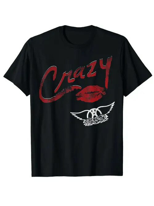 200gの黒の半袖Tシャツには、赤い文字と赤い唇のモチーフがプリントされ、その下には翼と文字のパターンが描かれている。素材はコットンで着心地がよく、通気性があり、ゆったりとしたフィットは普段使いにカジュアルです。