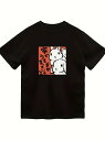 200gの黒い半袖Tシャツは、オレンジ色の背景に3匹の漫画のウサギが描かれている。キュートで遊び心のあるスタイルで、やんちゃなペットや家庭の子供たちをユーモラスに描いている。素材はコットンで、着心地がよく通気性があり。