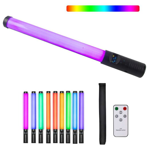 Sumeber RGB LEDビデオライト LEDスティックライト CRI85+ 3000k-6500K無段階調光 リモコン RGBハンドヘルド スタジオ撮影照明 ポートレート撮影 商品撮影 コンサート用 ビデオ撮影 動画撮影などに適 Sumeber RGB LEDビデオライト LEDスティックライト CRI85+ 3000k-6500K無段階調光 リモコン RGBハンドヘルド スタジオ撮影照明 ポートレート撮影 商品撮影 コンサート用 ビデオ撮影 動画撮影などに適