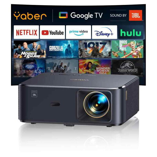 【JBLスピーカー&Google TV搭載】Yaber K2s プロジェクター 家庭用 1000ANSI高輝度 1080p プロジェクター 4k対応 オートフォーカス&自動台形補正 7000+アプリ対応 TVドングル内蔵 WiFi 6 ブルートゥ 【JBLスピーカー&Google TV搭載】Yaber K2s プロジェクター 家庭用 1000ANSI高輝度 1080p プロジェクター 4k対応 オートフォーカス&自動台形補正 7000+アプリ対応 TVドングル内蔵 WiFi 6 ブルートゥ