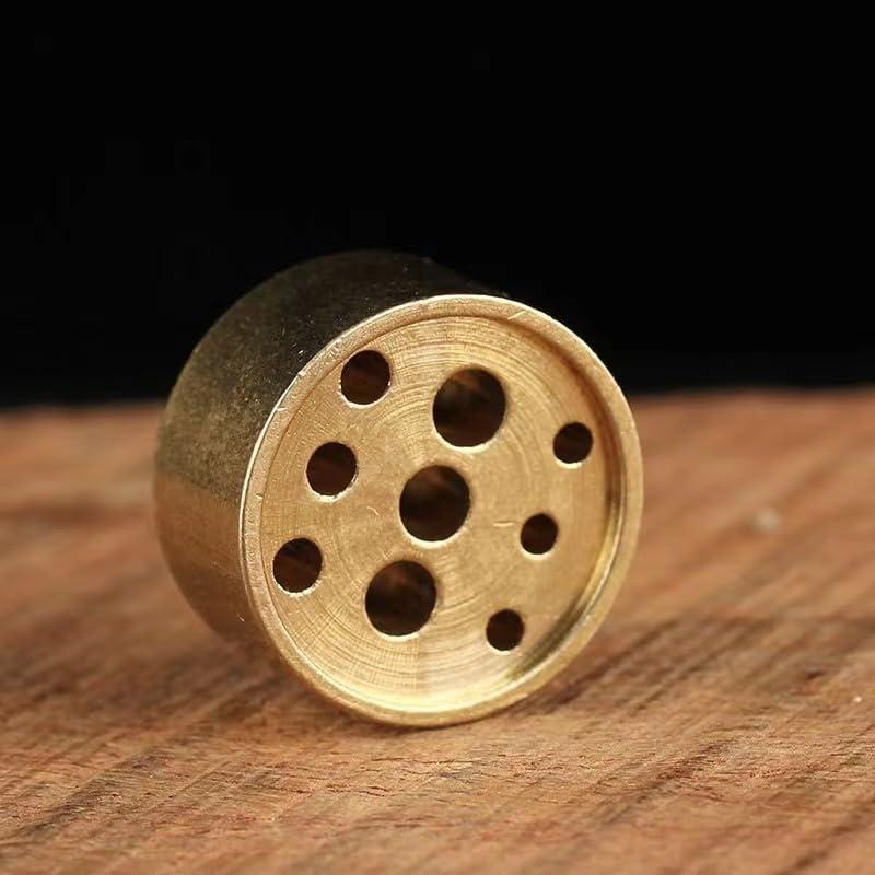 Ouliyoo お香立て 真鍮 ドラムがた ミニ 線香立て 仏壇用 可愛い ミニ香炉 耐久性 瞑想(3)