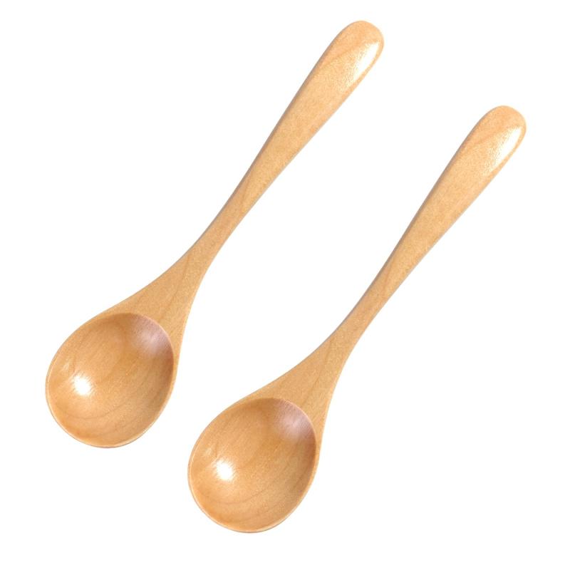 kicoriya 2本セット 天然木製 カフェ風 ティースプーン 日本品質 コーヒー デザート