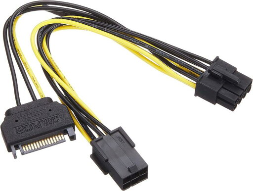 アイネックス(AINEX) AINEX PCI Express用電源変換ケーブル 15cm PX-012A アイネックス(AINEX) AINEX PCI Express用電源変換ケーブル 15cm PX-012A
