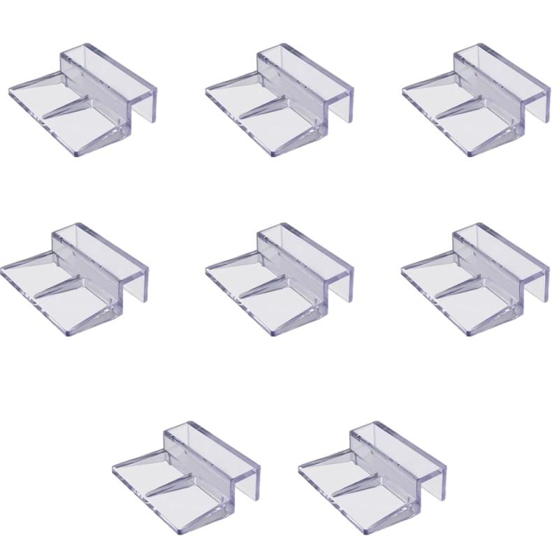 LYHMHAMY 水槽 蓋受け 8個セット 水族館の蓋スタンド 透明 アクリル 水槽カバー 滑り止め サポート ブラケット 水槽カバー ブラケット 滑り止め サポート ホルダー 水槽用品