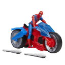 ハズブロ(HASBRO) マーベル MARVEL スパイダーマン ウェブ ブラスト サイクル、4インチ(10 cm)サイズ アクションフィギュア、乗り物、発射体2個付き、お子さま用プレイセット 対象年齢4才以上 F68