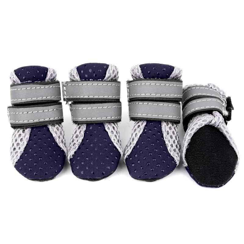 ペット 犬用靴 小中型犬 犬 靴 サンダル やわらかい 春 夏 用 室内 室外 ドッグブーツ 軽量 シューズ ゴム底 通気 メッシュ ドッグシューズ 肉球保護 足舐め防止 反射マジックテープ お散歩 5