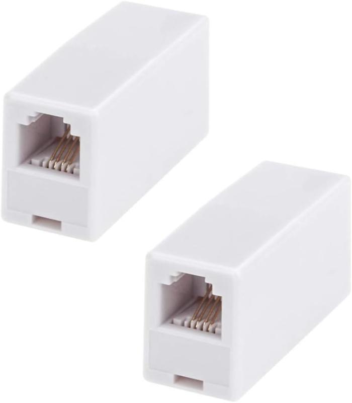 RJ45-RJ11変換アダプタ RJ45‐RJ11変換コネクタ イーサネットアダプター RJ45 8P8C オス to RJ11 6P4Cメス M/Fケーブル 8極8芯-6極4芯 LANジャックから電話線に