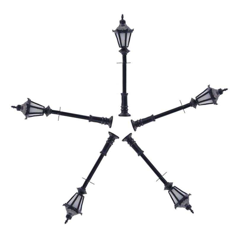 モデル街灯 庭の明かり 装飾 庭 道路灯 街灯柱 LED ライト 30mm 1:200~1:300 5本入り 鉄道模型 建物模型 ジオラマ DIY