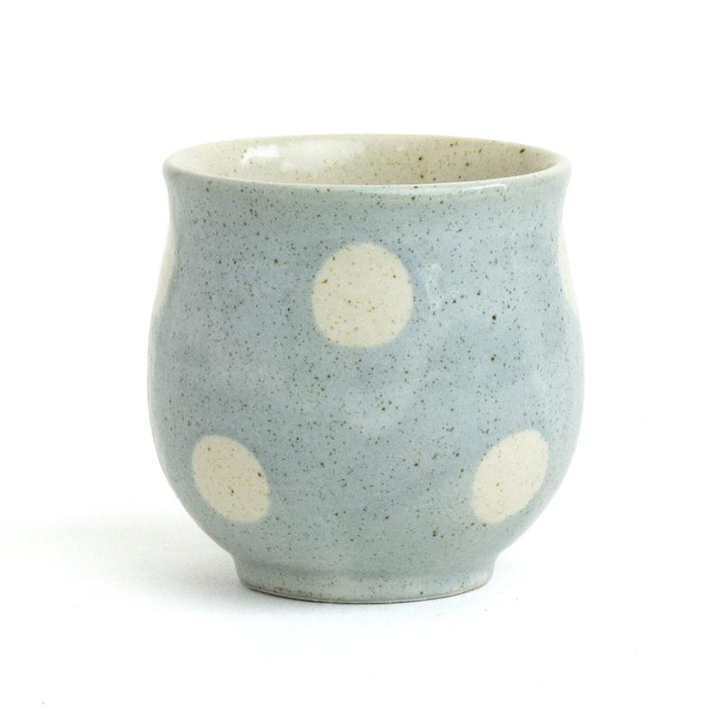 たたら(Tatara) 湯呑 湯飲み ゆのみ 食器 水玉 ドット 美濃焼 ブルー 電子レンジ・食洗機対応 サボン ..