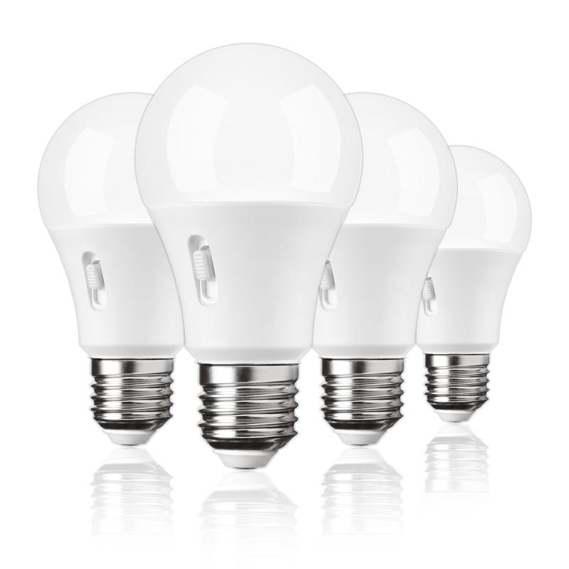 TUOLAN TECH LED電球 E26口金 8W 800lm 60W形相当 高輝度 電球色 2700K 温白色4000K 昼光色6500K 3色に切り替え可能で、自由な組み合わせができます 省エネ 密閉形器具対応 調光器非対応 4個入