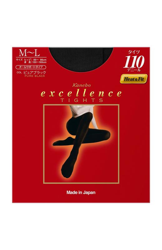 エクセレンス タイツ 110デニール M-L ピュアブラック