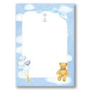 《命名紙3枚セット》夢見るベア A4サイズの命名用紙 書き損じにも安心の3枚入 額なし 命名書 命名紙 命名式 ゆめかわ命名用紙 パステルカラー テディベア 男...