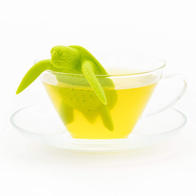 カロラータ アニマル 茶こし (アオウミガメ/食洗機 電子レンジ対応/シリコン) 可愛い 動物 カメ ティー..