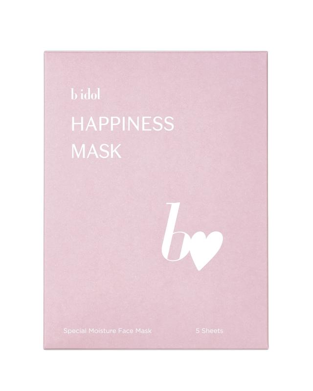 b idol(ビーアイドル) ハピネスマスクR 5枚入 フェイスマスク 贅沢ケア うるおい ツヤ 保湿 たっぷり美容液 植物性素材のサムネイル