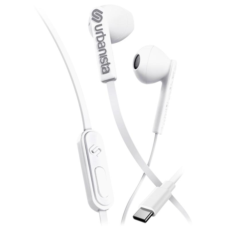 Urbanista 有線イヤホン 絡まないUSB Cイヤホン 有線通話 マイク付き USB Type Cヘッドホン 有線ステレオ入力 ボタン入力 音声アシスタント付き サンフランシスコ