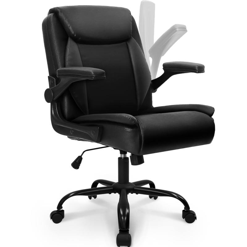 【在宅・ホームオフィスに】NEOCHAIR オフィスチェア 社長椅子 ゲーミングチェア 【上質なPUレザーx省スペース＆コンパクト×跳上げ式アームレスト×肉厚座面】PAC-E