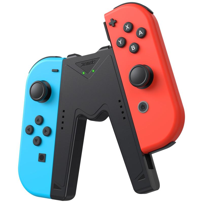 Switch Joy-Con 充電グリップ Nintendo Switch &amp; OLED モデル対応 V 型 Switch Joy-Con コントローラー充電器 インジケーター付き