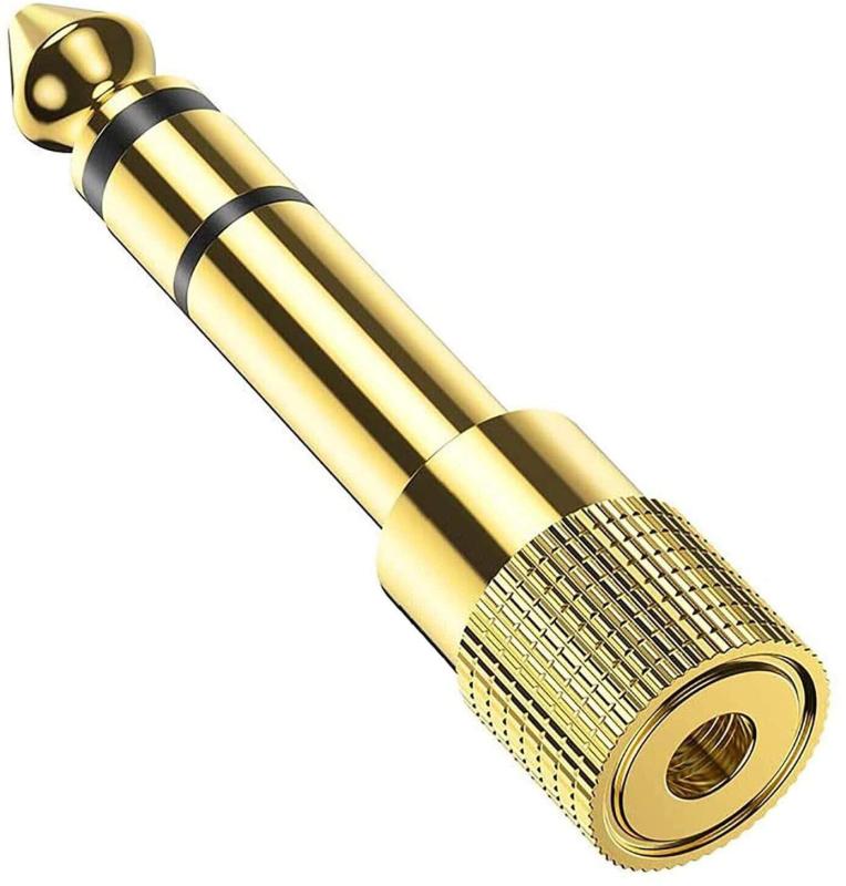 オス6.3mm⇒3.5mmメス 変換プラグ イヤホンジャック 変換 プラグ ステレオミニプラグ 6.35mm 3.5mm 変換 アダプタ メスオス ヘッドホン アンプ 電子ピアノ イヤホンなど用 ステレオミニプラグ(メ