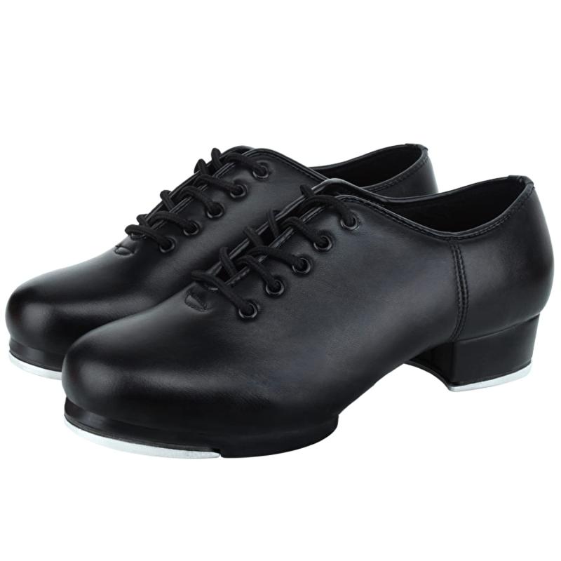 [AE] メンズ 男性 タップダンス 社交ダンス タップシューズ ダンスシューズ 靴 ラテン エナメル ブラック 黒 ダンス シューズ