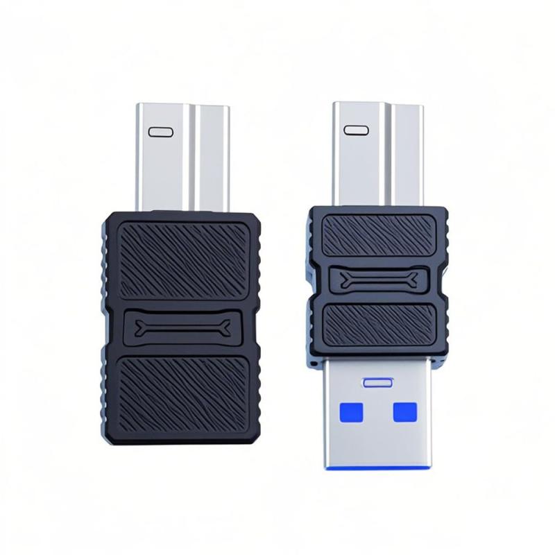 Xiwai 2 Pack USB 3.0 Type-B Male to USB3.0 Type-A Male Female Printer Adapter Kit Data Extension Converter Plug 5Gbps for Disk