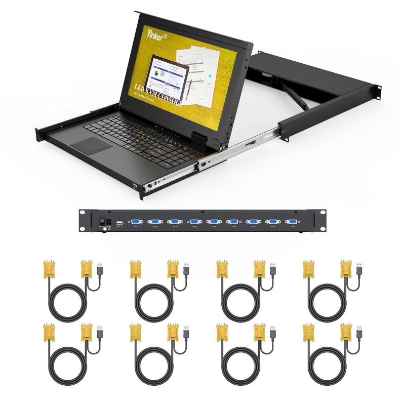 16 inches - 17 inches - Yinker LCD付き HDMI/VGA KVM切替器