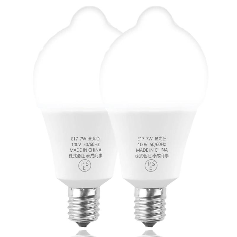 乐天商城 - SZHZS E17 LED人感センサー 電球 E17口金 7W LED電球 60W形相当 800LM, 自動点灯/消灯 明るい 消し忘れ防止 防犯 玄関 階段 廊下 洗面所 室内用