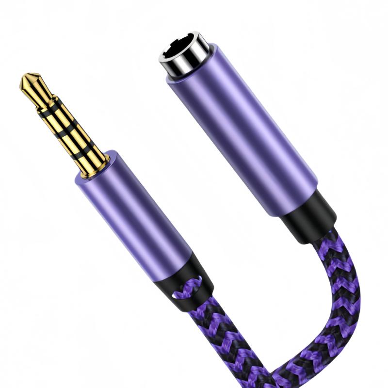 イヤホン 延長コード 3.5mm ステレオオーディオ延長ケーブル [マイク機能/4極 TRRS] AUX ヘッドホン オ..