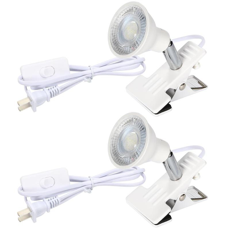 電球色 LED クリップオンランプ 小型 6W 50W 相当 スイッチ付 ケーブル長 1.5m 看板用 黒板照明用 店舗看板用 LEDランプ テーブルランプ
