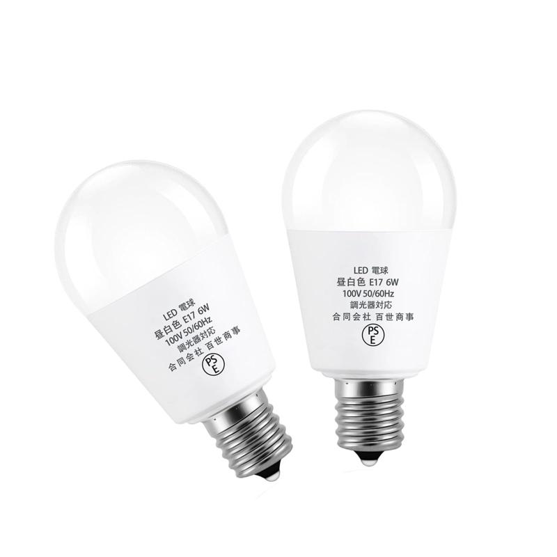 MGY E17 6W LED ミニクリプトン電球 E17口金 LED電球 60W形相当700lm小型電球 調光器対応 広配光タイプ PSE認証済み 密閉器具対応 省エネ キッチン 台所 トイレ リビング ダイニング 脱衣所 寝室 廊下
