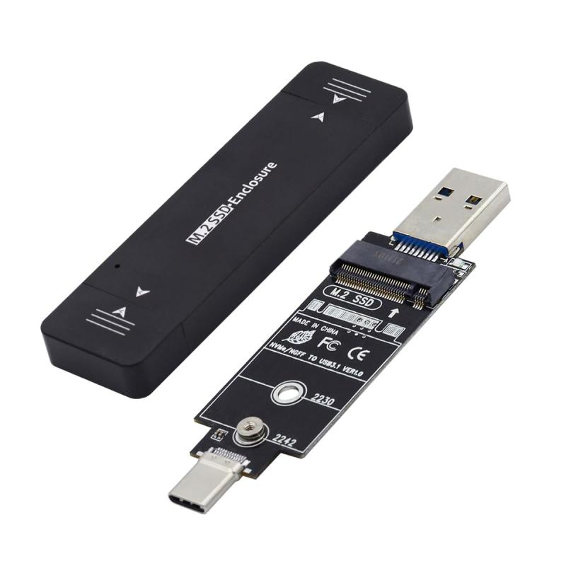 NGFF 10Gbps 20Gbps コンボ Type-C USB3.0 - NVME M-key M.2 NGFF SATA SSD PCBA ケース 2230/2242mm アダプタ RTL9210B チップセット