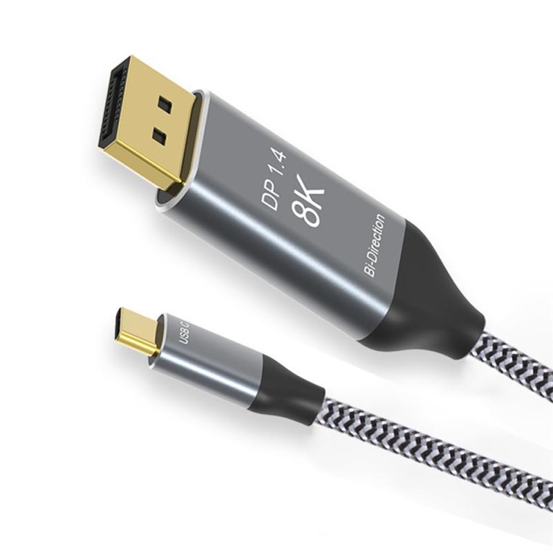 emulandのNFHK USB 3.1 Type C USB-C Source to DisplayPort DP Displays Connector 4K Monitor Cable for Laptop 1.8m｜アングル2