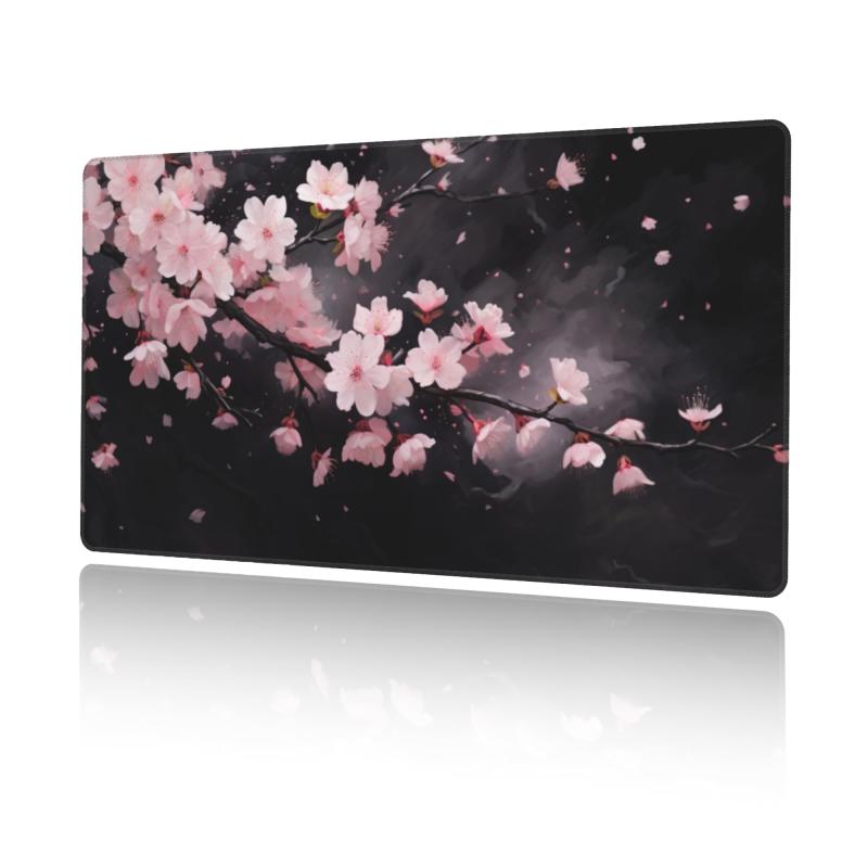 マウスパッド 大型 ゲーミング 桜 ピンク 花 マウスマット デスクマット 特大 おおきい キーボードパッド ゴム底 光学式 マウス対応 滑り止め 耐久性 良い おしゃれ かわいい 防水 サイバー