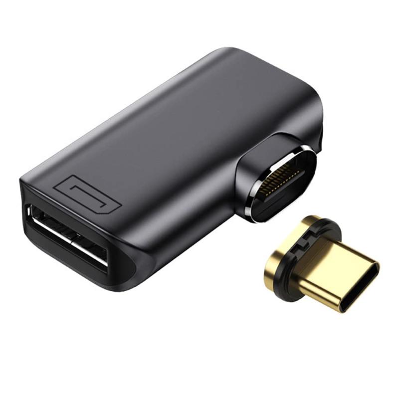 Xiwai Type USB-C Type C to LAN/VGA/MINI DP/DP/HDMI Monitor Converter磁気アングルアダプター、タブレット、電話、ラップトップ用
