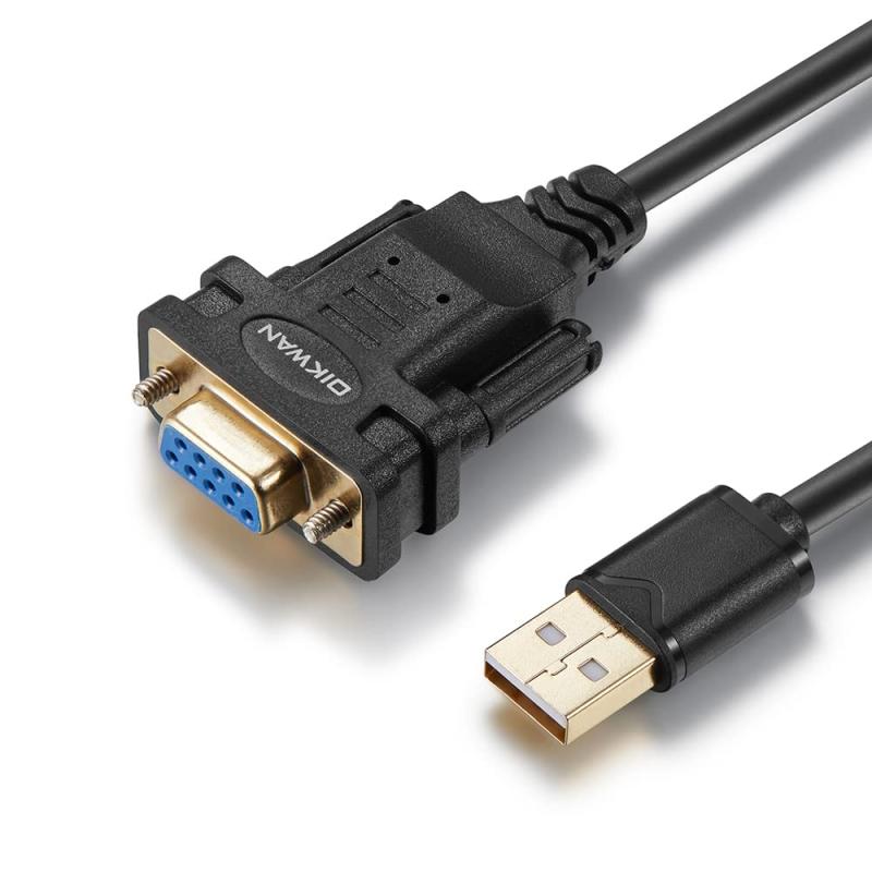 OIKWAN USB転送RS 232、FTDIチップセット付きUSBシリアルアダプタ、Windows 11、10、8、7、Vista、XP、2000、Linux、Mac OSに適したUSB 2.0転送DB 9シリアルケーブル