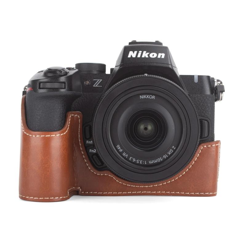 乐天商城 - kinokoo Nikon Z50 IIカメラ用ケース PUレザー Z50 II ハーフ保護バッグ 開口部底とハンドグリップデザイン - レトロスタイル