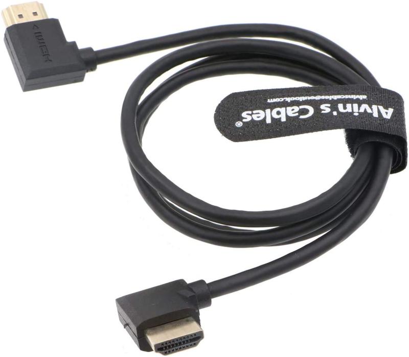乐天商城 - Alvin's Cables Z Cam E2 L形 HDMI ケーブル Portkeys BM5 モニター 用の 高速 イーサネット 直角 to 直角 95CM