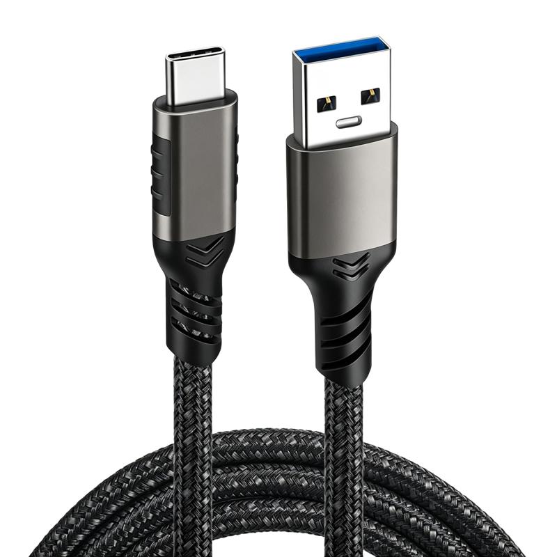 USB-C & USB-A 3.1(Gen2) ケーブル Popolier【10Gbpsデータ転送/3A 60W高速充電】USB-A to USB-C ケーブル 高耐久ナイロンスマートフォン、タブレット、ノートパソコンのタイプc機種に対応