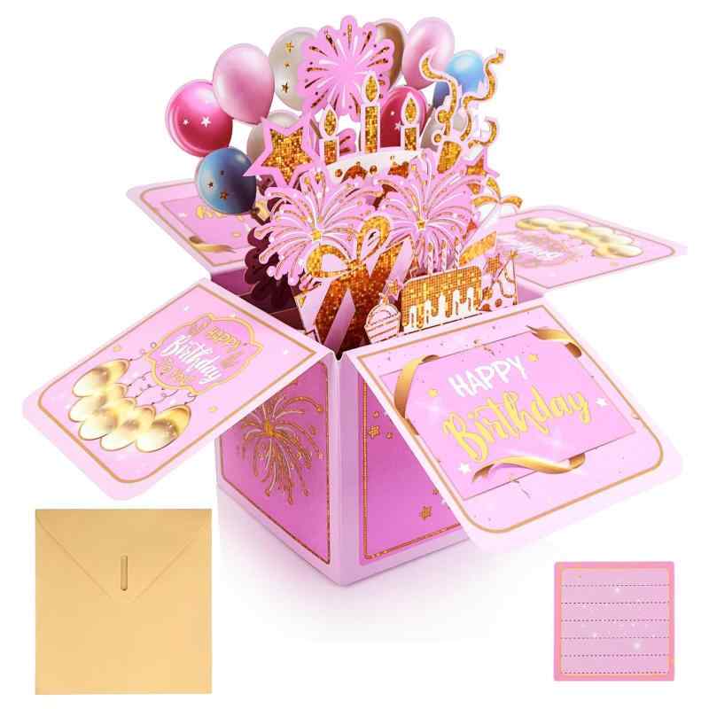 SOYBU バースデーカード 誕生日 3D立体 ポップアップ グリーティング メッセージカード 封筒が付き birthday card 男女通用SOYBU バースデーカード 誕生日 3D立体 ポップアップ グリーティング メッセージカード 封筒が付き birthday card 男女通用