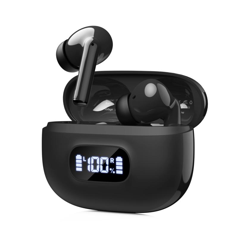 イヤホン【2026新型・Bluetooth6.0】 ワイヤレスイヤホン Hi-Fi ENCノイズキャンセリング IPX6防水 LEDディスプレイ残量表示 emuland-store-10273933 emuland パッケージ画像