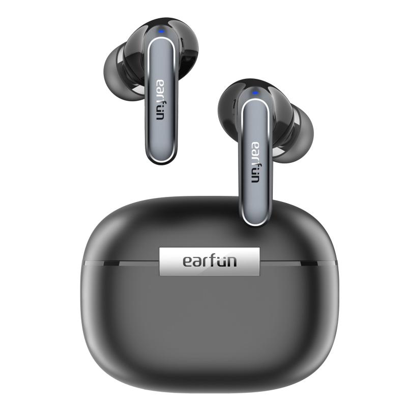 EarFun Air 2 Bluetooth 5.3 ワイヤレスイヤホンハイレゾ LDAC対応/40時間再生/マルチポイント接続/10バンド専用アプリ/55msゲームモード/ワイヤレス充電/ IPX7防水【4マイク通話テクノロ