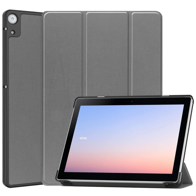 Beststartjp NTTドコモ dtab d-51C 10.1インチ ケース カバー スタンド機能付き 開閉式 三つ折 PUレザー 内蔵マグネット 衝撃吸収 軽量型